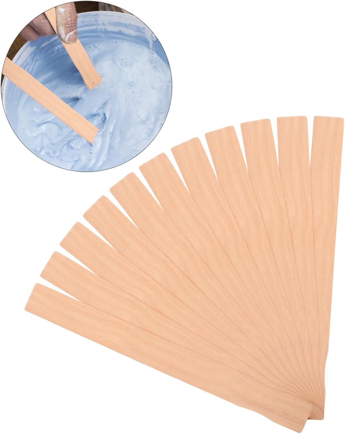 Healifty 125pcs Reusable Paint Mixing Sticks Wooden Stirring Tools for Crafting Painting and Projects Lightweight Paint Stirring Rods for Even Mixing and Easy