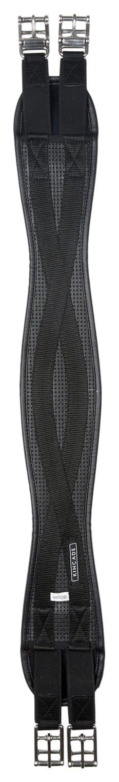 Kincade Anti-Chafe Shaped Elastic Girth, Black, Size 50
