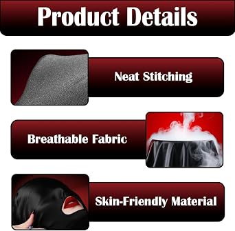 2 Pack Full Cover Hood Mask, Unisex Cosplay Face Mask for Adults