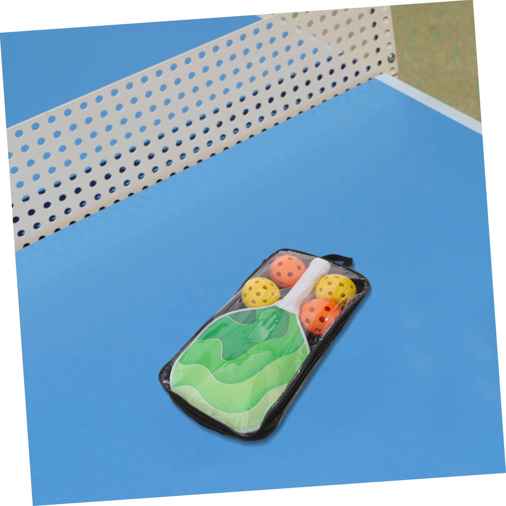 POPETPOP Racchetta Da Pickleball Set Per Gioco All Aperto Kit Di Allenamento Con Palline e Borsa Attrezzatura Sportiva Leggera Per Viaggi e Attività Indoor
