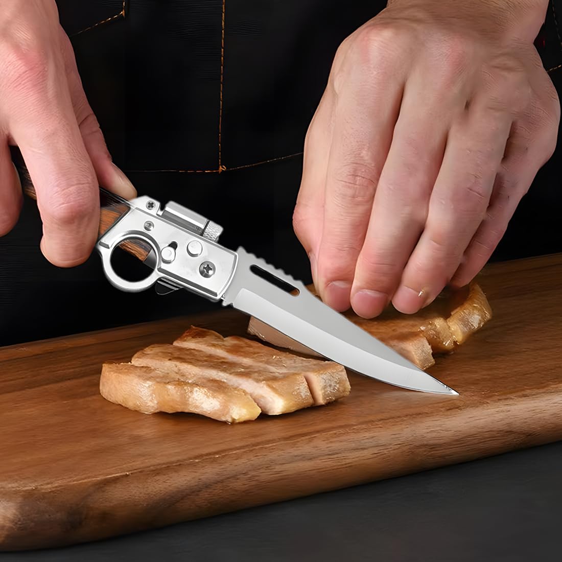 VPOUERY Coltello Omesio Tant sottile in nero atti di coltelli da caccia