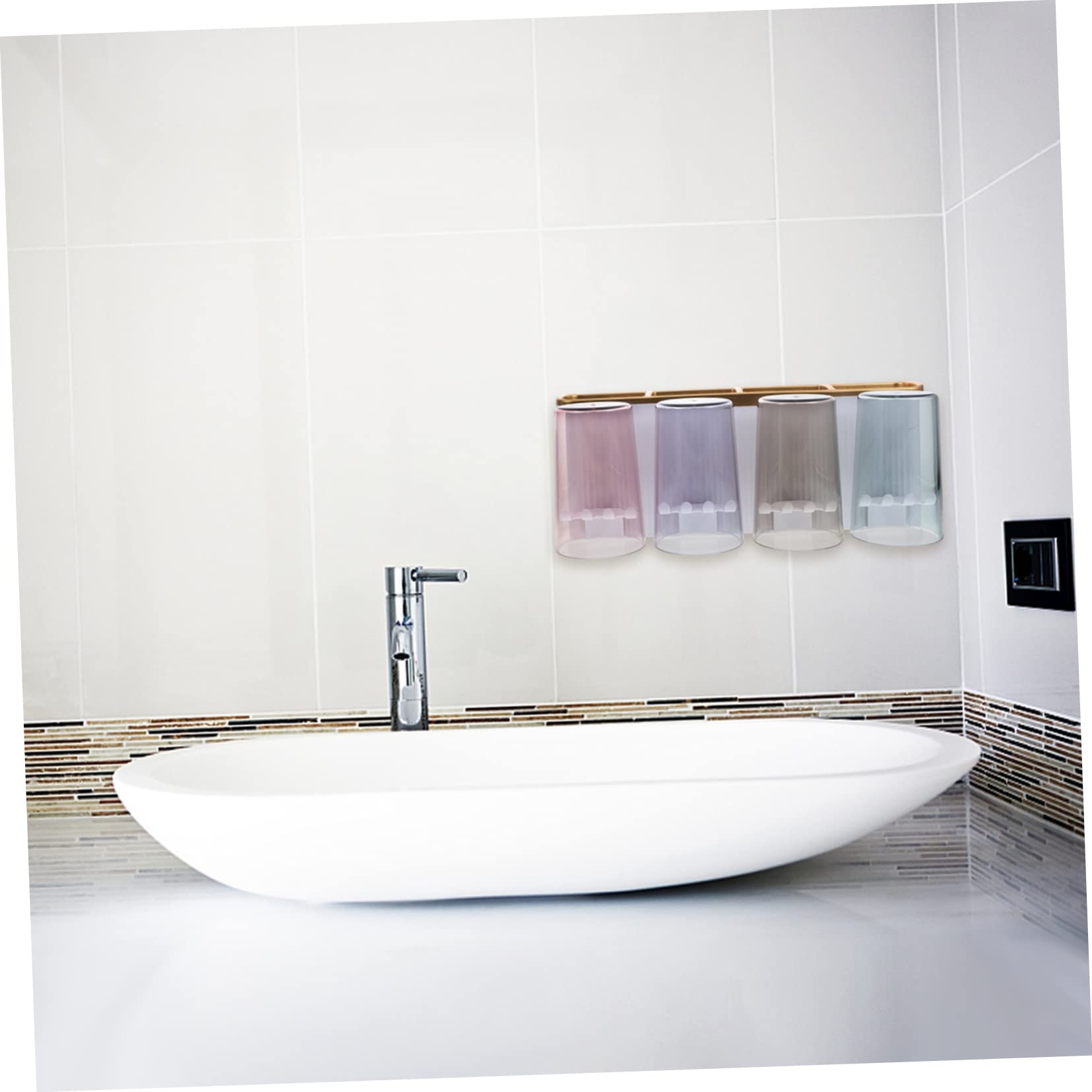 Portacepillos de Dientes de Pared Abs, Juego para 4 Personas