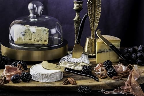 Miniatura 2 de Laguiole Style de Vie Cuchillos para queso Prestige Line, 3 piezas, Gold Stonewashed