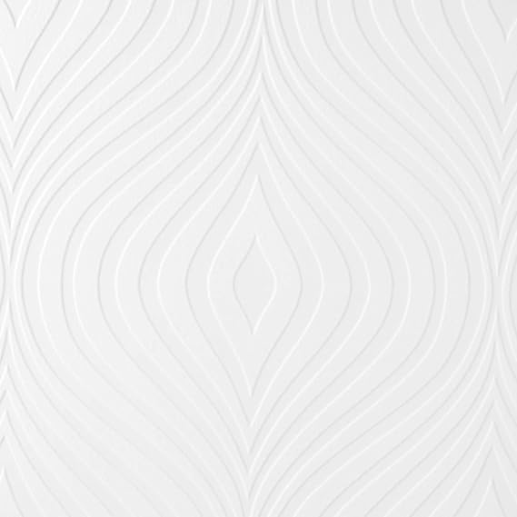 17583 Curvy White Paintable Wallpaper