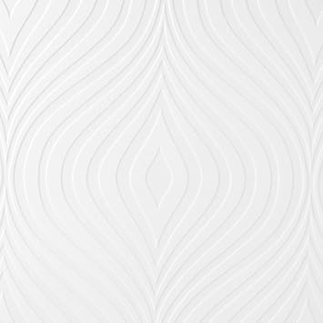 17583 Curvy White Paintable Wallpaper