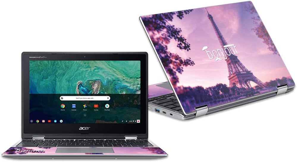 Mightyskins Skin Compatible with Acer Chromebook Spin 11" Cp311 - Bonjour | Protective, Durable, and Unique Vinyl Decal Wrap Cover | Easy to Apply, Remove, and Change Styles | Made in The USA