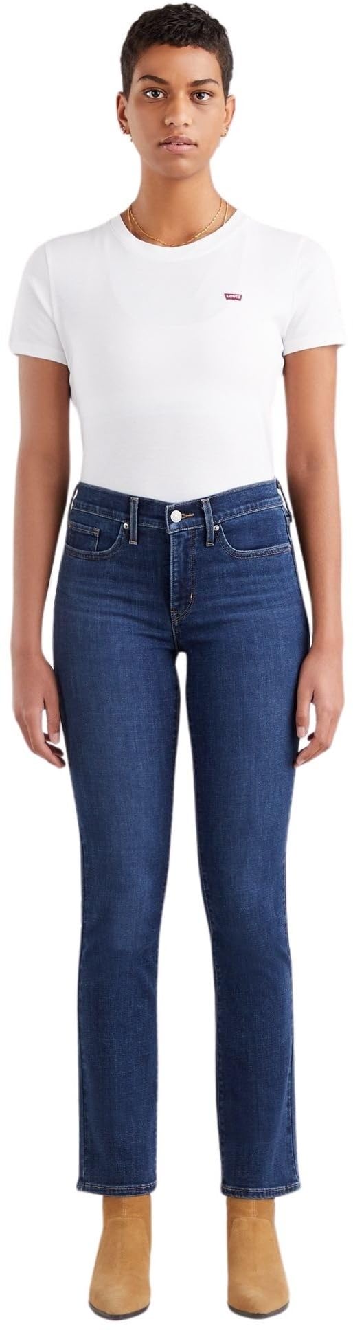 Levi's Women's 314 Shaping Straight Jeans, Lapis Dark Horse, 27W / 30L