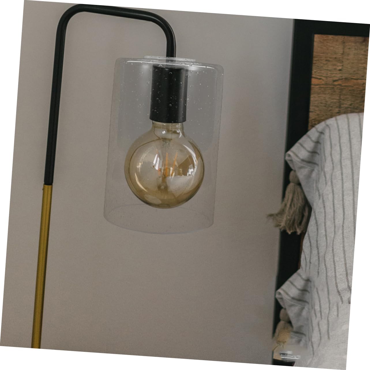 2pcs Bubble Glass Pendant Lamp Shades Replacement Cylinder Cover for Chandelier Wall Sconce and Hanging Lights Versatile Decorative Light Fixture Accessory