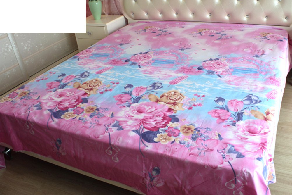 Drap de coton et lin 230x250cm pour lit double au style bohème épuré