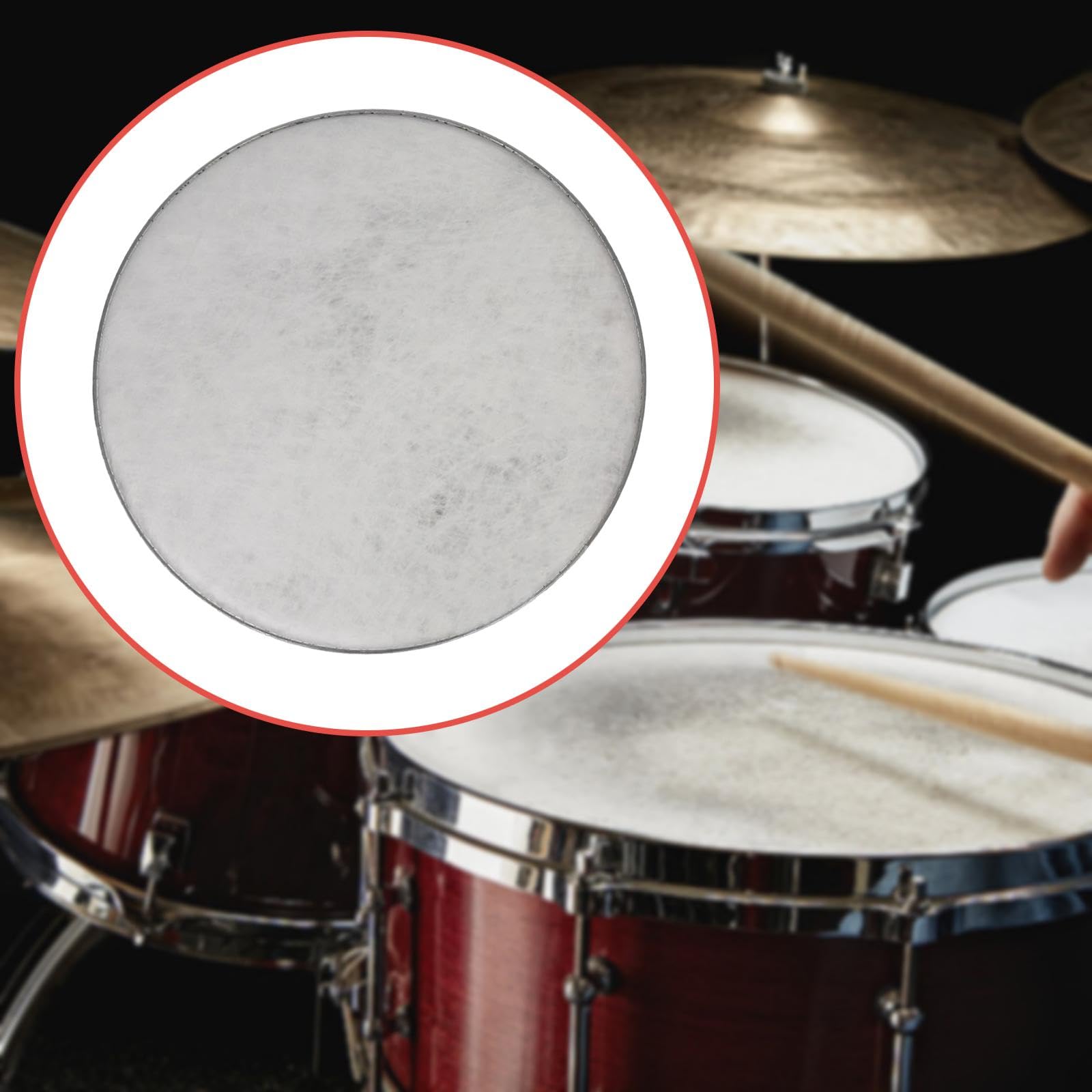 Drum Head Practical Imitation Animal Drum Head Skin for Beginners Adults, 14inch