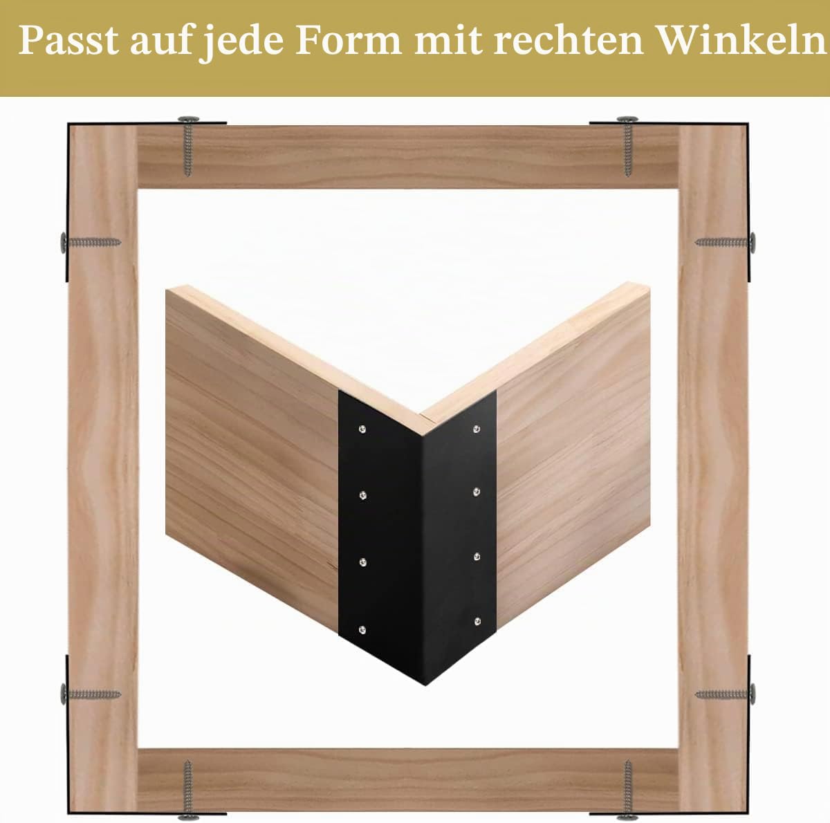 4er-Pack erhöhte Gartenbett-Eckverbinder mit Holzschrauben für 20""-24"" Beet, rostbeständige erhöhte Bett-Eckverbinder Metall-Verbinder 28 cm x 7,6 cm x 7,6 cm für Gemüse-Pflanzbeet Garten