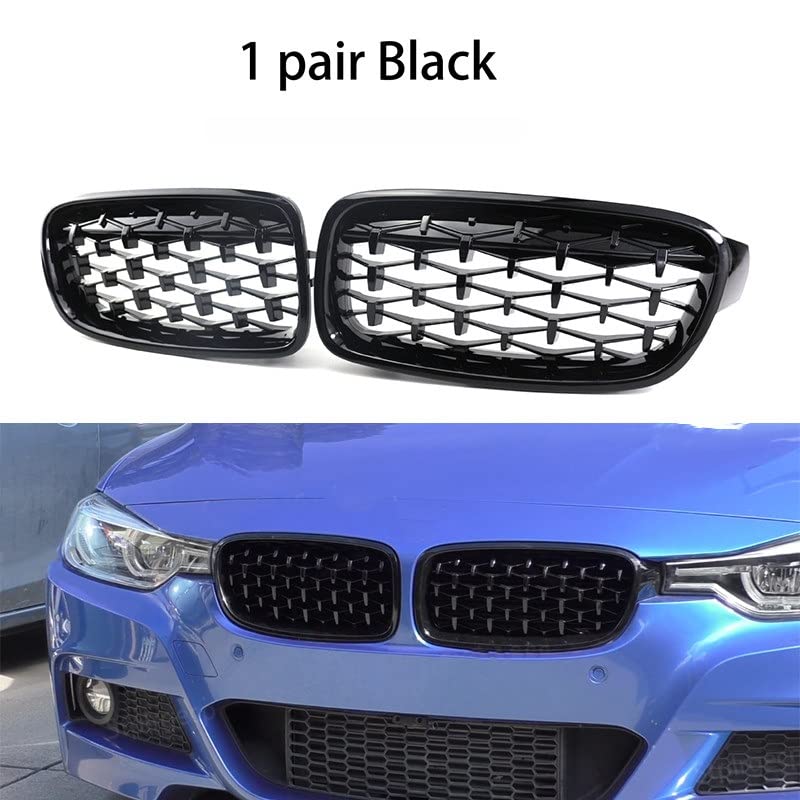 Parrilla Para BMW Serie 3 F30 F31 F35 2012-2018, 1 Par De Parrilla Delantera De Coche Para Riñón Parrilla De Carreras