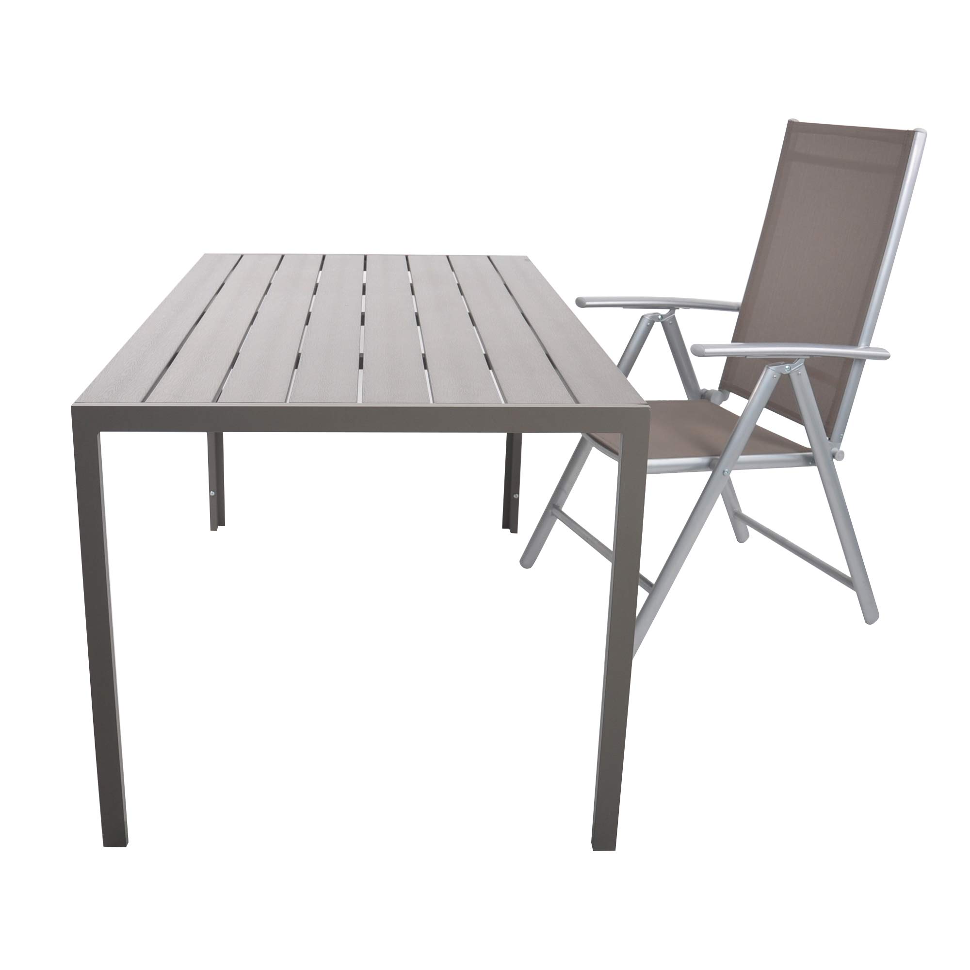 Buy LuckyerMore Patio Dining Table Outdoor Metal Table Aluminum