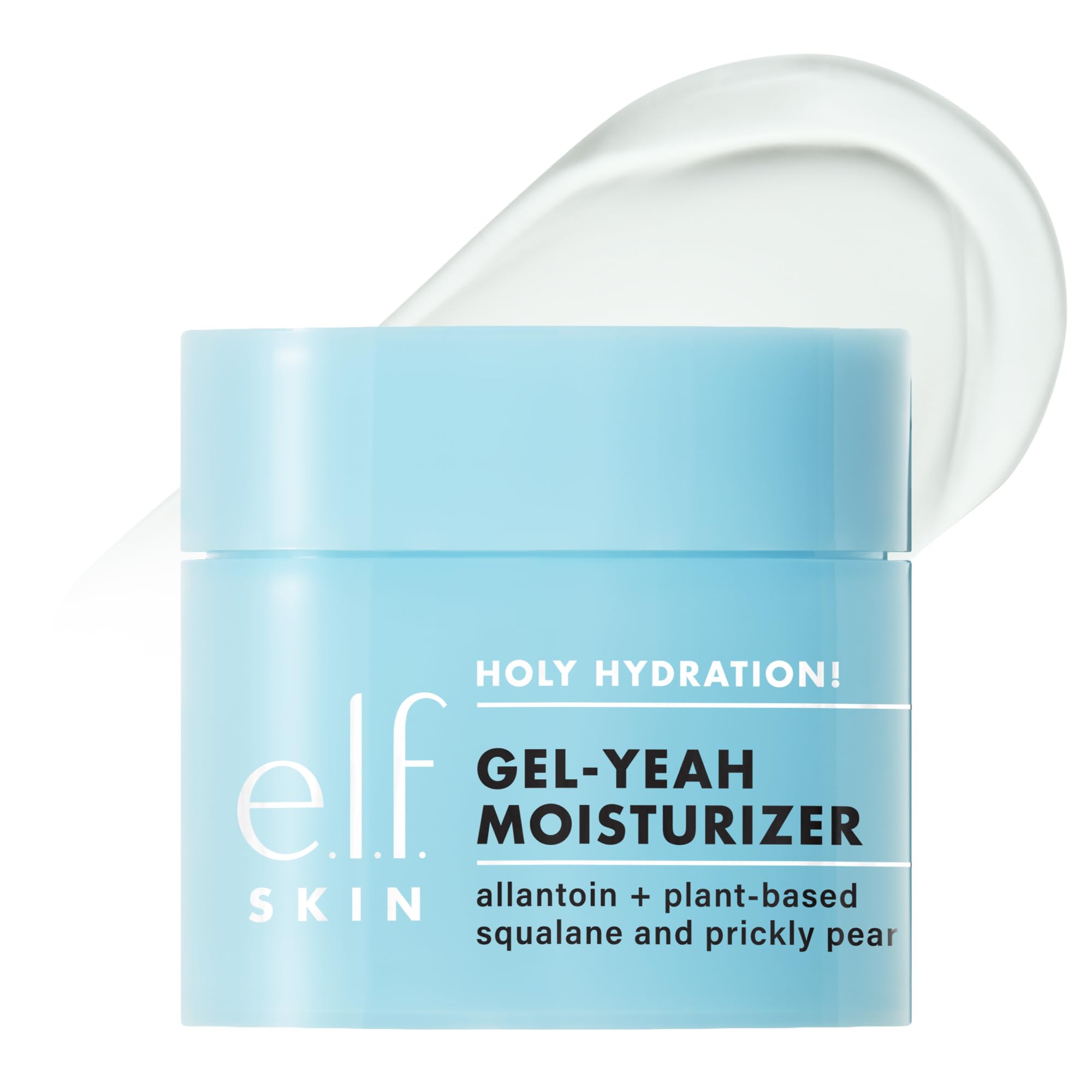 e.​l.​f. Skin Holy Hydration! Gel Yeah Hidratante, hidratante ligero para piel regordeta e hidratada, impregnada de escualano, vegano y libre de crueldad animal