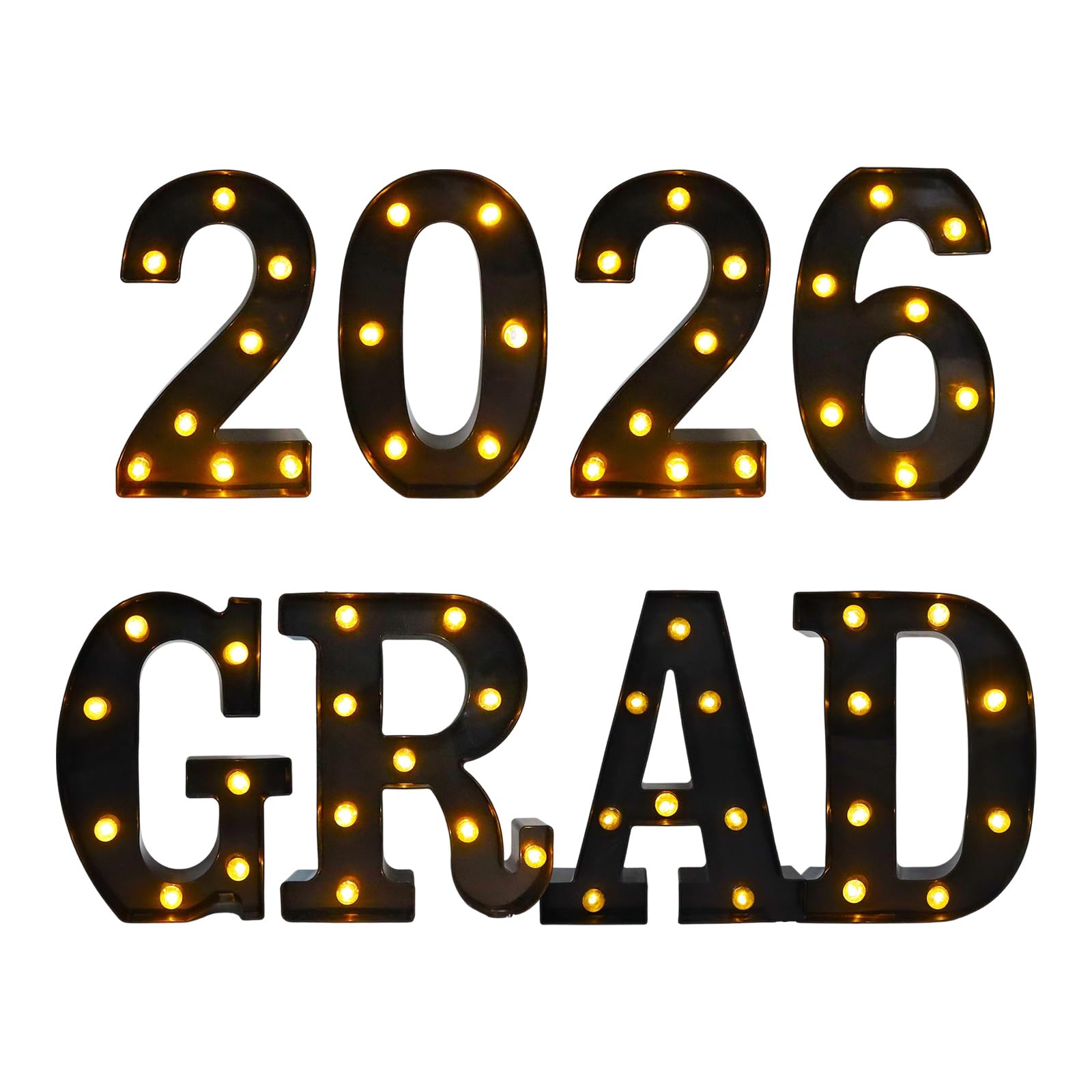 8 lettere dell'alfabeto illuminate a LED per cerimonie di laurea 2026, decorazioni artigianali per feste, decorazioni per la casa, lettere di laurea