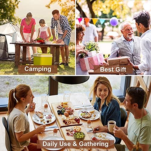 16 Piece Cutlery Set + 4 Straws, Joyfair Stainless Steel Square Edge Flatware Silverware Sets with Knife Spoon Fork Straw, Service for 4, Ideal for Home/Camping/Party, Mirror Polish & Dishwasher Safe