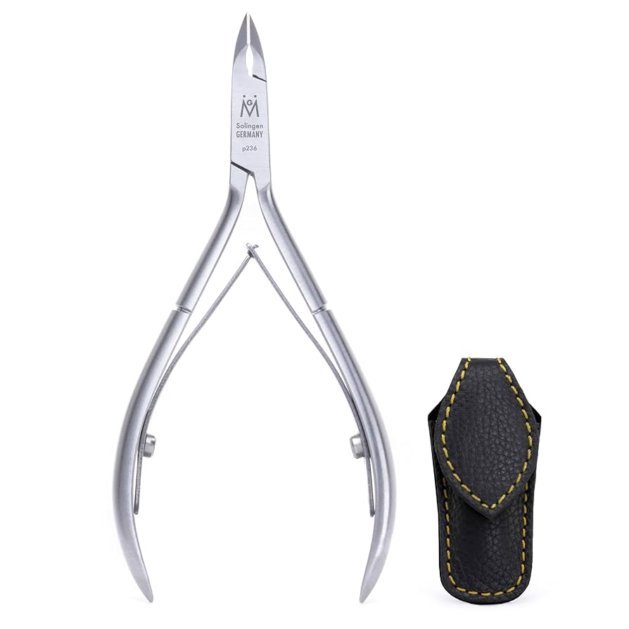 中曽根Cuticle Nipper シルバー ステンレス製 ケース付き 中曽根Cuticle Nipper シルバー ステンレス製 ケース付き