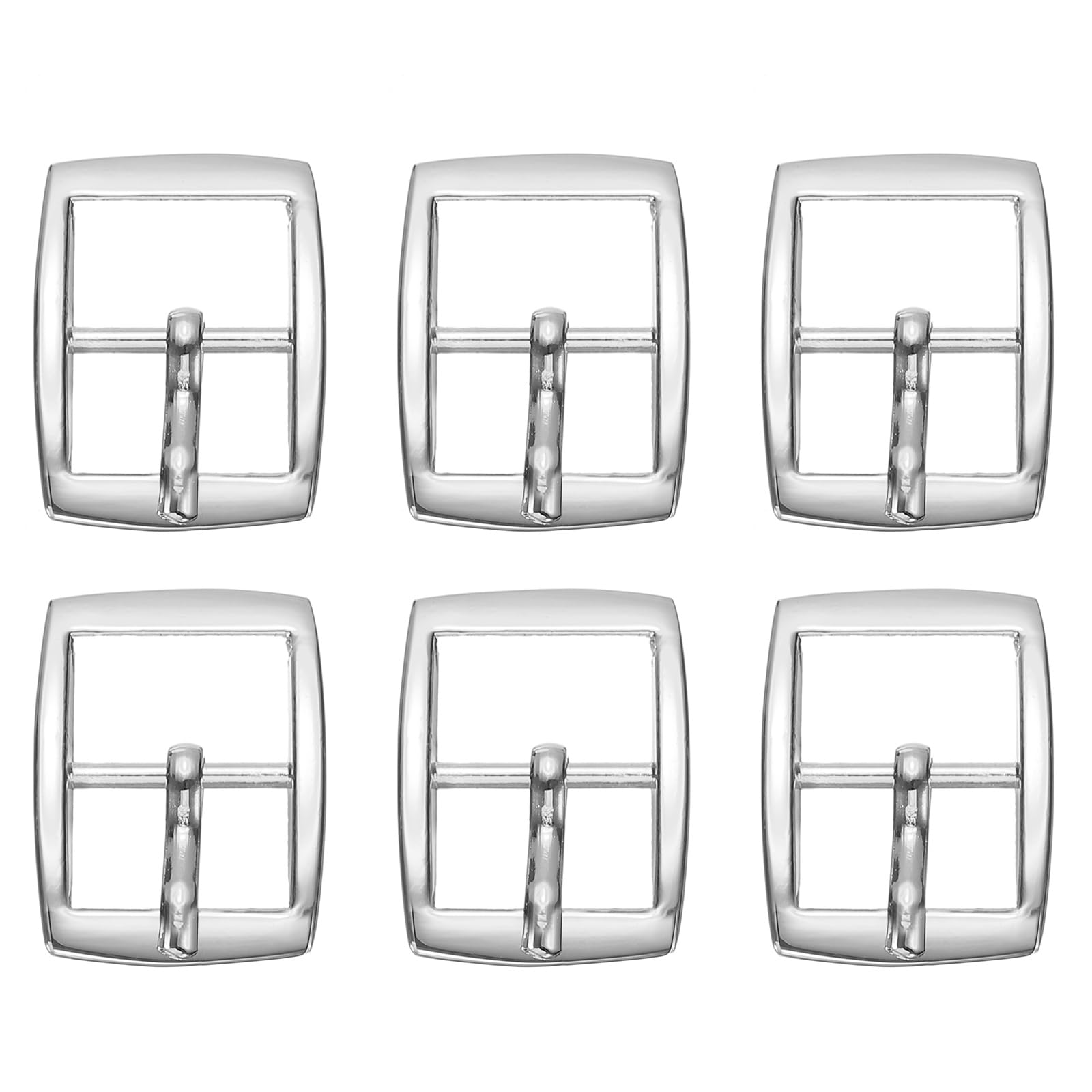 PATIKIL Single Prong Buckle, 6 Pcs 0.6 Inch Adjustable Metal Roller Buckle Oval Center Bar Buckle Belt Buckle for Bag