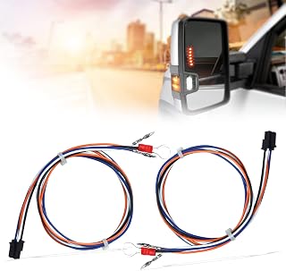 Lisnhlin Tow Mirrors Wiring Harness for Chevy Silverado & GMC Sierra 1500/2500 HD 2014-2018 - Cargo, Running & Turn Signals, 2PCS