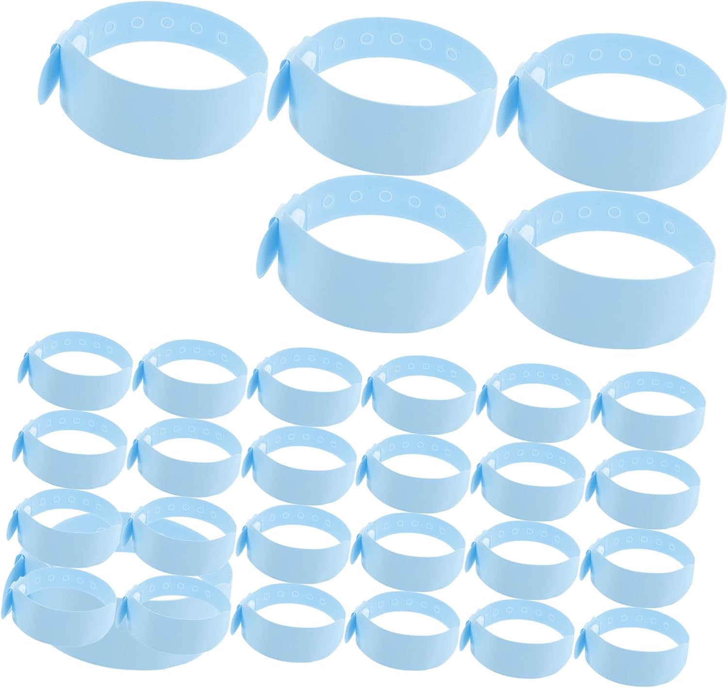100pcs PVC Wristbands for Newborns Soft Bands for Hospital Use Writable Event Wristbands for Safe Patient Identification