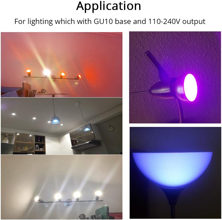 Various lighting applications of BENEXMART smart bulbs in a home setting