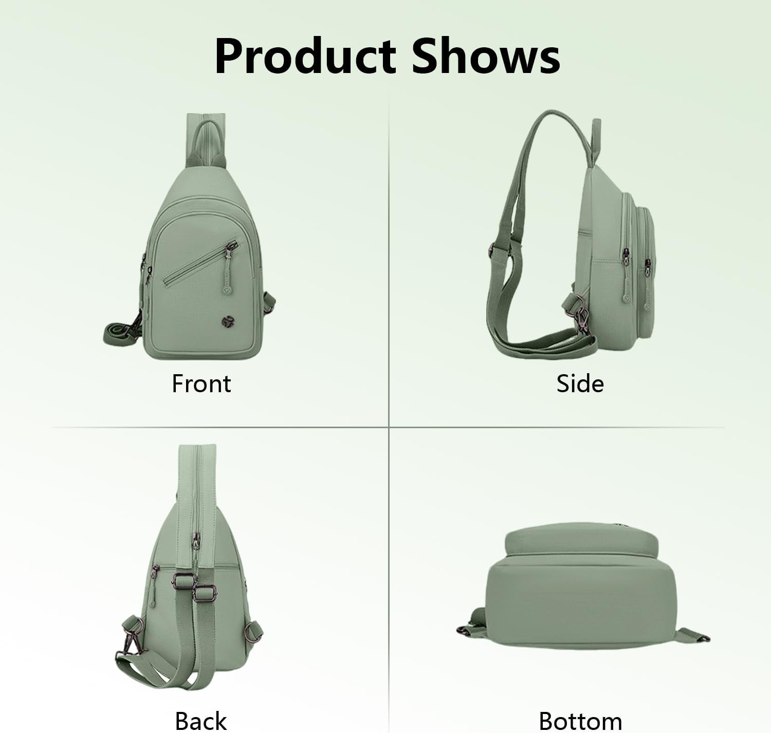 Simcat Crossbody Bag for Women, Multi-Pocket Waterproof Shoulder Carry Bag, Sling Bag Backpack for Travel/Outdoor/Hiking/Daily Use - Image 6