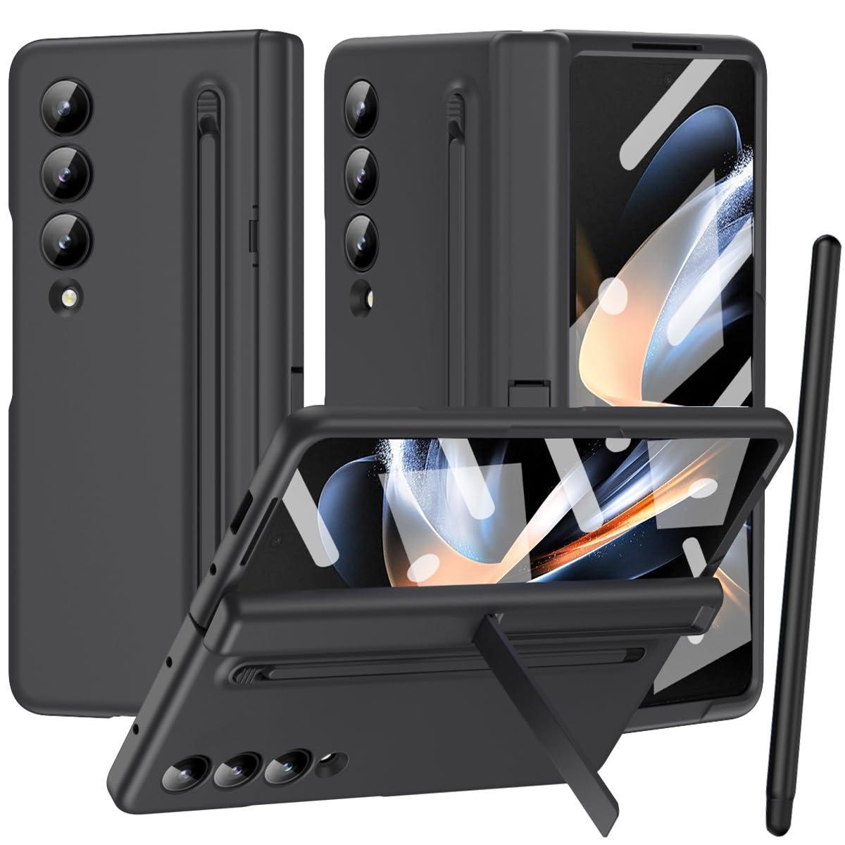 Protection d'écran intégrée Galaxy Z Fold 3 avec étui rigide premium