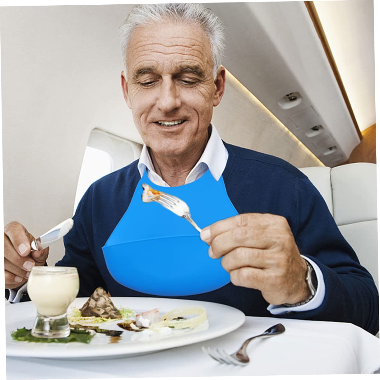 Healeved 3er-sets Silikon-lätzchen Für Erwachsene in Großer Größe Fütterungslätzchen Für Ältere Menschen Leicht Zu Waschen 2 Stück X 3