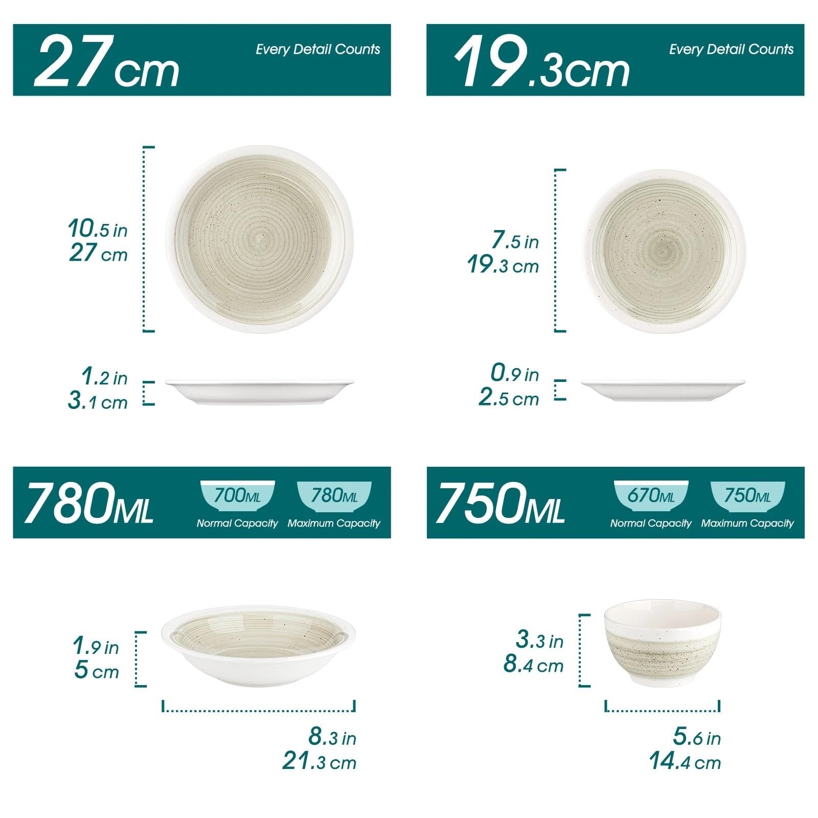 assiettes service de table Service de table en grès 16/32 pièces 4 couleurs
