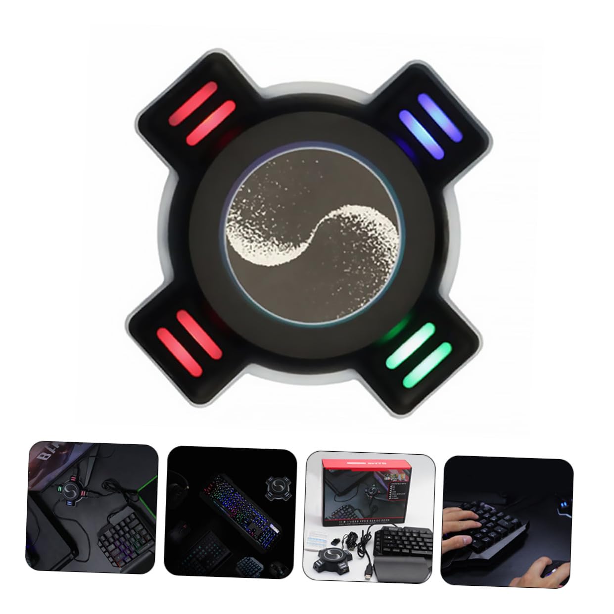 Operitacx Convertitore Mouse-tastiera Adattatore Per Tastiera Portatile e Controller Gamepad Per Console Gioco Nero