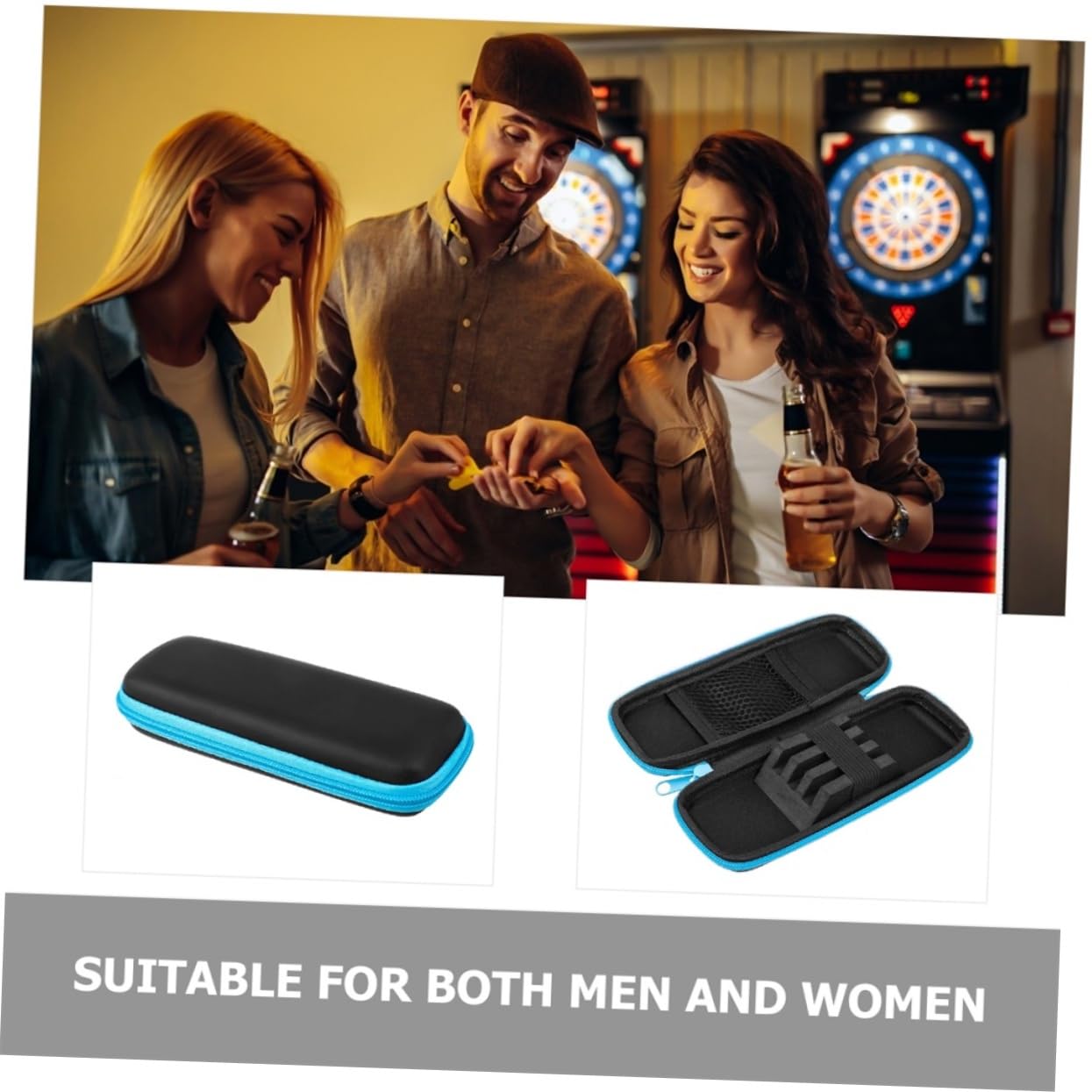 INOOMP 2pcs Portable Dart Storage Case Pu Organizer for Easy to Clean Compact Design Entertainment Holder