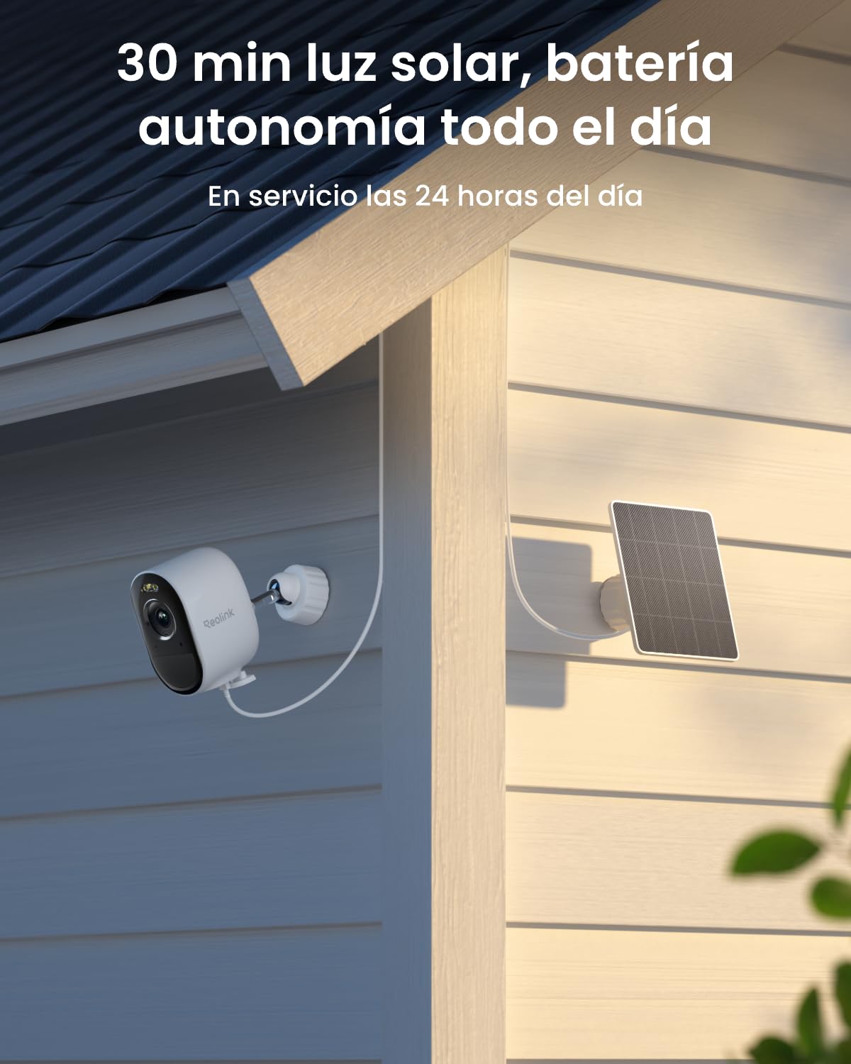Reolink 5MP Sistema de Cámaras de Seguridad, Inalámbricas para Exteriores | Almacenamiento Cifrado, Detección IA, Visión Nocturna en Color, Audio Bidireccional, Hub Mini+2x Argus 3 Pro+Solar Panel Lite