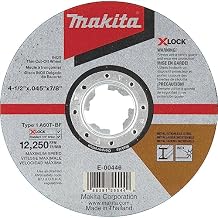 Makita E-00446 X-Lock 4-1/2" x .045" x 7/8" Type 1 General Purpose 60 Grit Thin CutOff Wheel for Metal and Stainless Steel Cutting