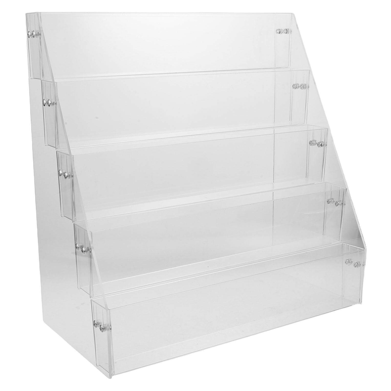 Homoyoyo Espositore Acrilico Trasparente a 5 Livelli Organizer Multifunzione per Biglietti da Visita Porta Occhiali da Sole e Cosmetici Supporto Compatto per Adesivi e Smalti per