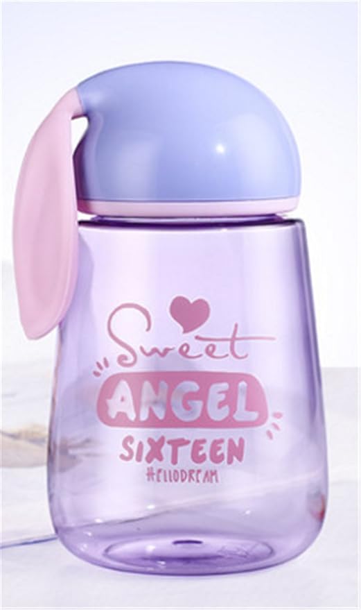 Amazon Cute Minor プラスチックカップ 水筒 春夏秋冬可 学生用 高校生 スポーツ可愛い うさぎちゃん 動物柄 持ち運びやすい 軽い ブルー 水筒 マグボトル オンライン通販