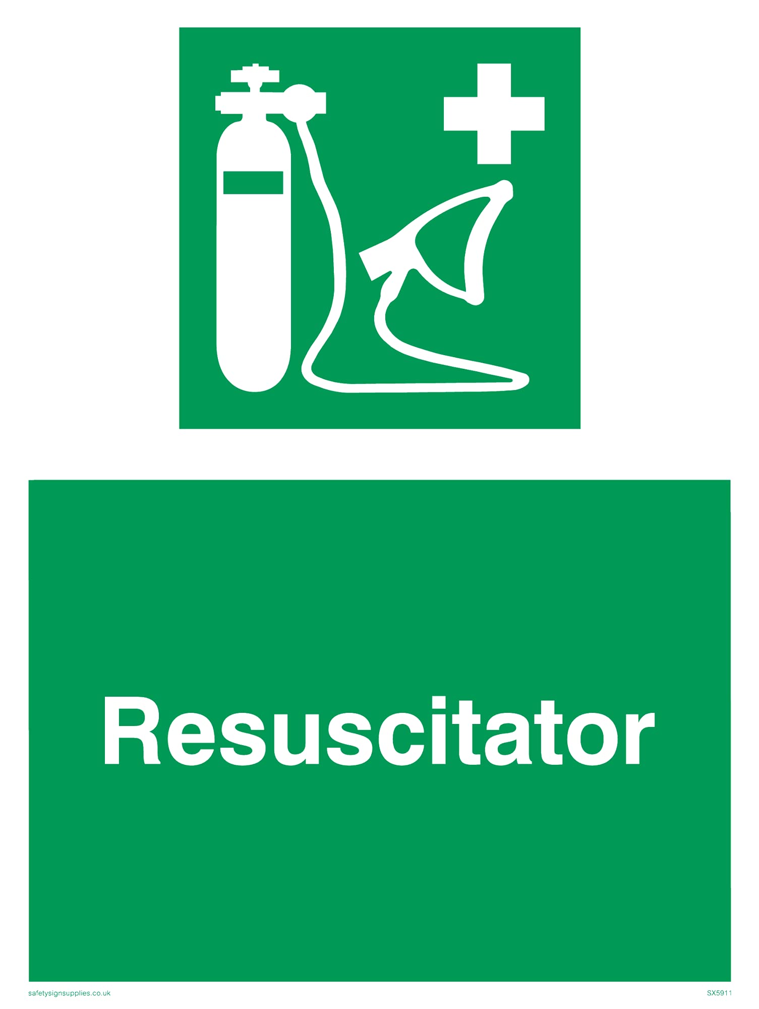 Pack of five - Resuscitator with symbol Sign - 150x200mm - A5P
