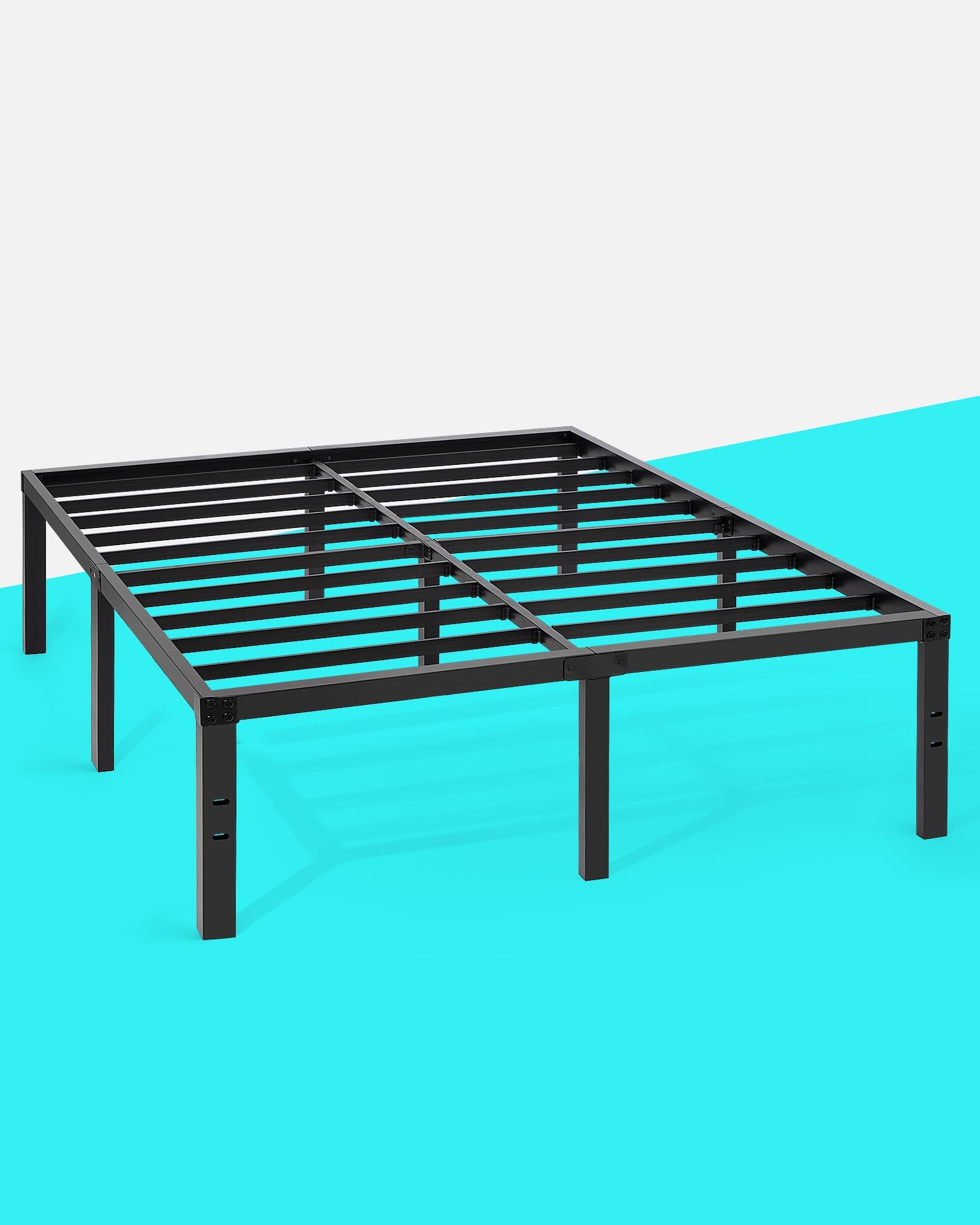 TATAGO 16 Inch Heavy Duty Full Bed Frame, 3500 lbs Strong Support Metal Platform, Sturdy Steel Mattress Foundation with Storage, No Box Spring Needed, Easy Assembly, Noise-Free and Non-Slip