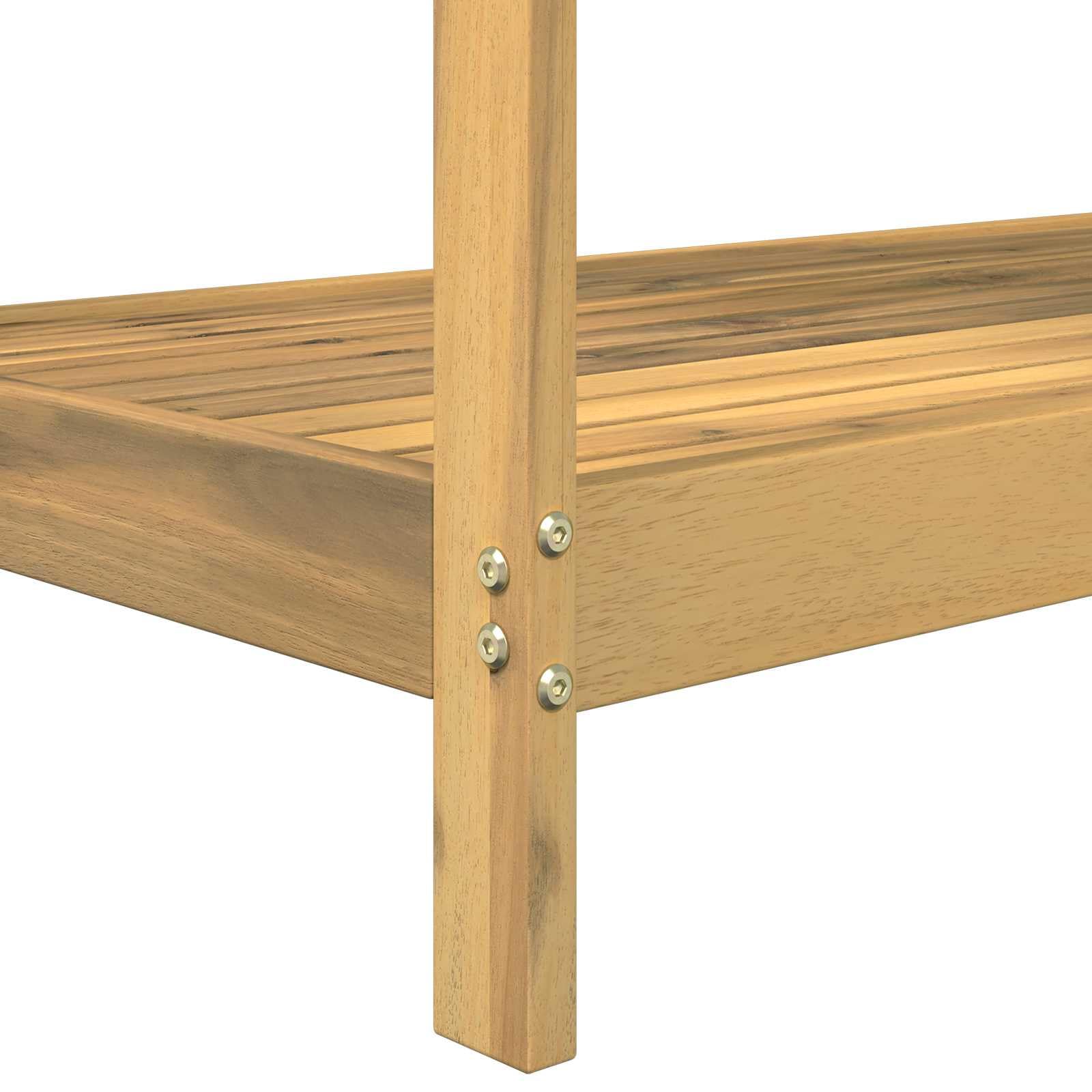 Banc de jardin en bois d'acacia massif, table de plantation pour extérieur, 56,5 x 48,5 x 107 cm, blanc