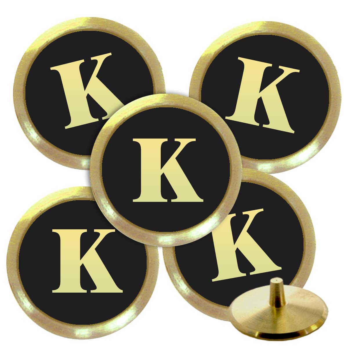 Best Impressions Solid Brass Personalised Golf Ball Markers with Initials (K)