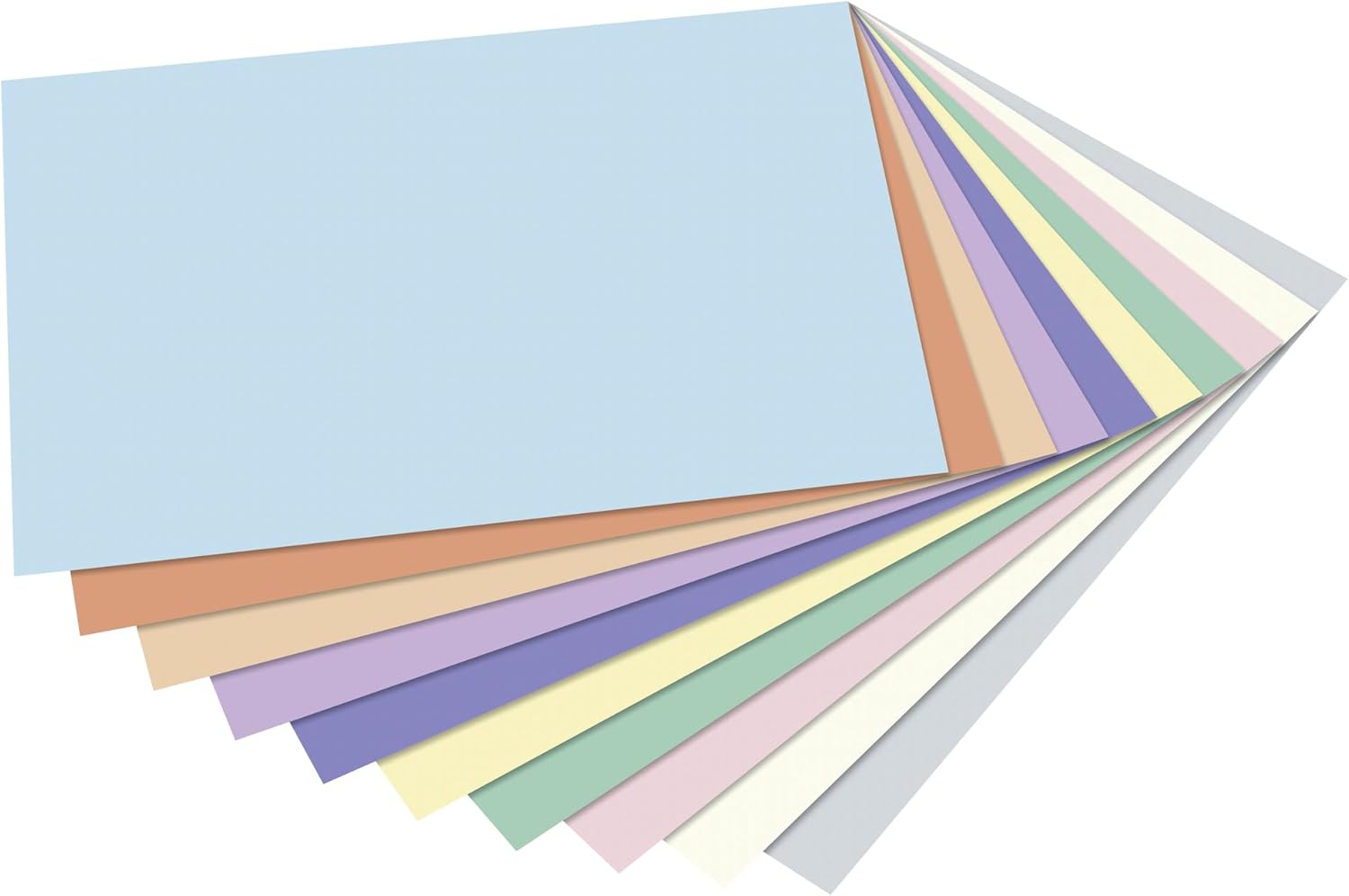 folia 6495 Coloured Paper Mix Pastel DIN A4 130 g/m² 100 Sheets Assorted in 10 Colours for Crafts and Creative Design of Cards, Window Pictures and for Scrapbooking