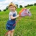 Linzy Plush 36'' Unicorn Riding Stick, with Galloping Sounds, Adjustable Telescopic Stick, Adjust to 3 Different Sizes, Kids of Different Ages, Purple (57800PURPLE)