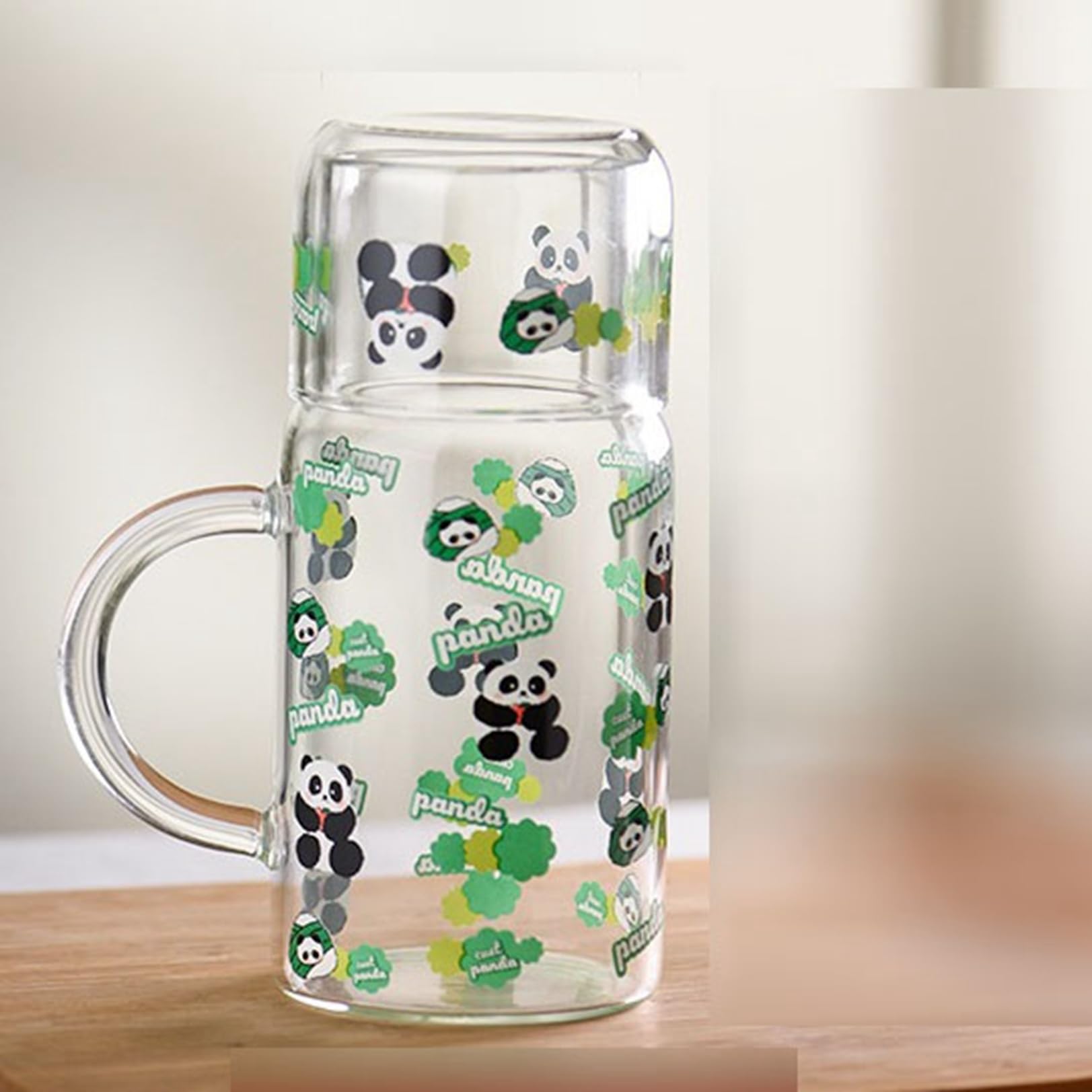 Amazon | ガラスピッチャー 冷蔵庫ポット かわいいパンダ柄 麦茶ポット 