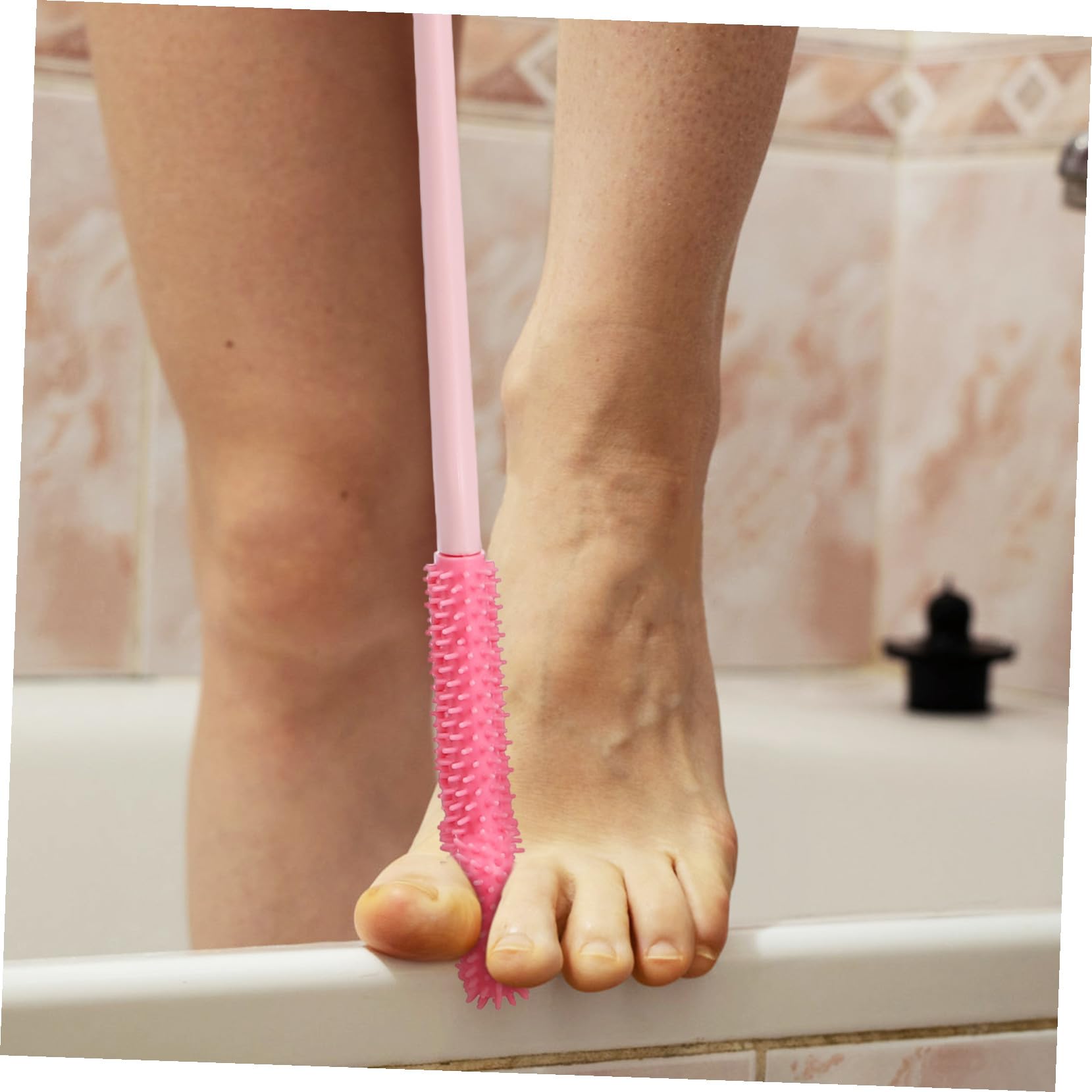 4 piezas Cepillo para Pies con Mango Ergonómico de Unidades de Silicona y Plástico Cepillo y Duro para Limpieza entre Dedos y Cuidado de Uñas Ducha