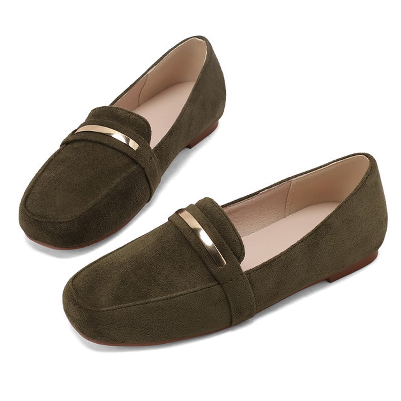 Scarpe Business Casual Donna Mocassini Bassi Scamosciati | Perfetto Per Pendolarismo E Guida, Supporto Anti-Fatica Per Stare In Piedi, Stile Classico Versatile