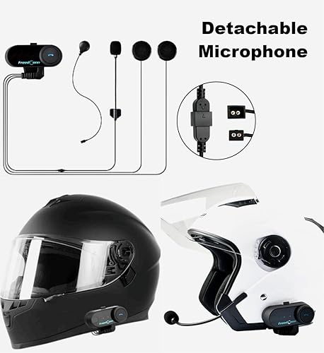 Miniatura 9 de FreedConn TCOM-SC - Auricular Bluetooth para casco de motocicleta (comunicación LCDFM800M), L