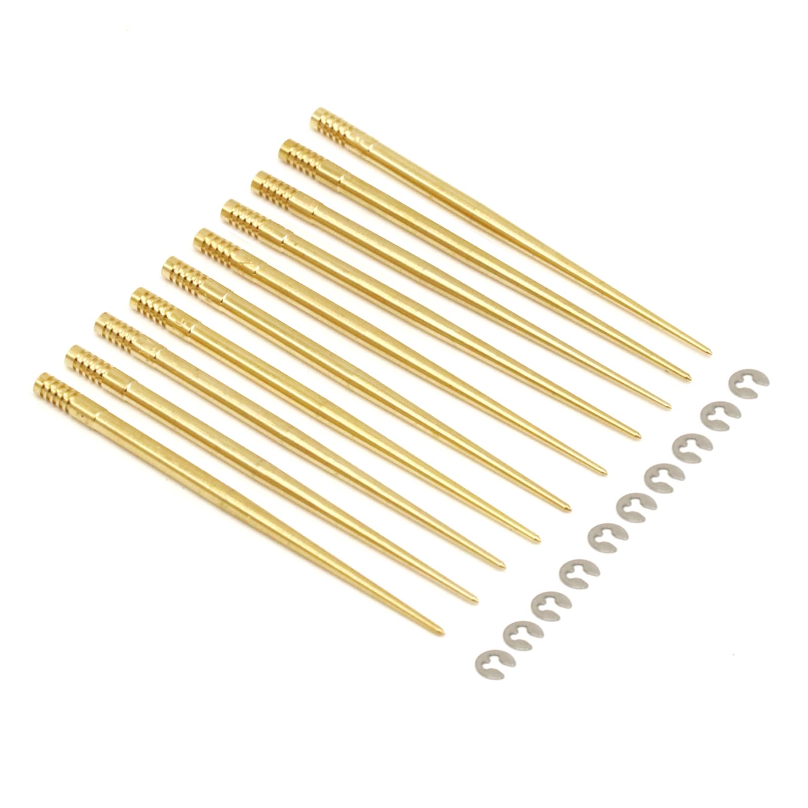 Lot de 10 jets d'aiguille de carburateur pour PW-K21-34, PE24-30, bon pour une accélération fluide et plus rapide, une meilleure maniabilité et une durabilité améliorées du moteur (N427-46)