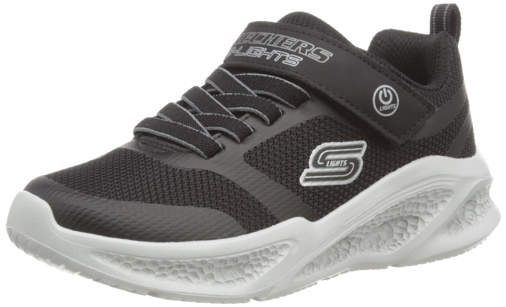 Skechers Boys Meteor-lights Work, Black, 9.5 UK