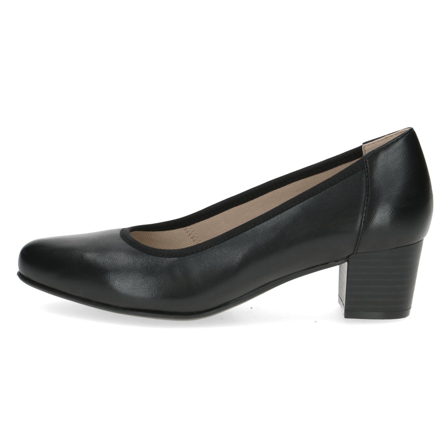 CAPRICE Comfort Damen Pumps aus Leder mit Blockabsatz