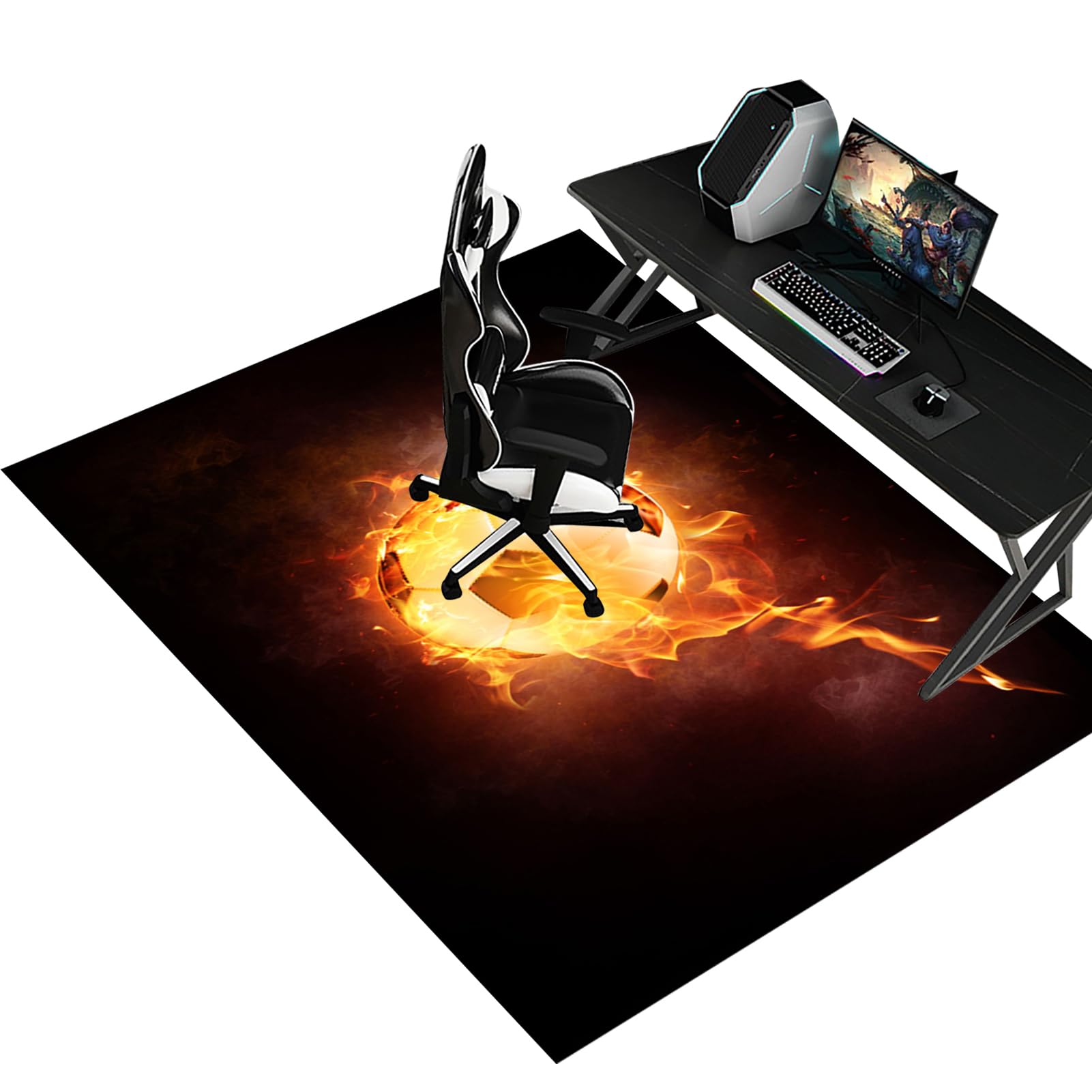 Alfombra Silla Oficina, Alfombra Gaming Suelo, Protector de Suelo para Silla de Oficina, Alfombra Silla Ruedas Gaming Oficina, Alfombrilla para Silla de Gaming 160 x 180 cm