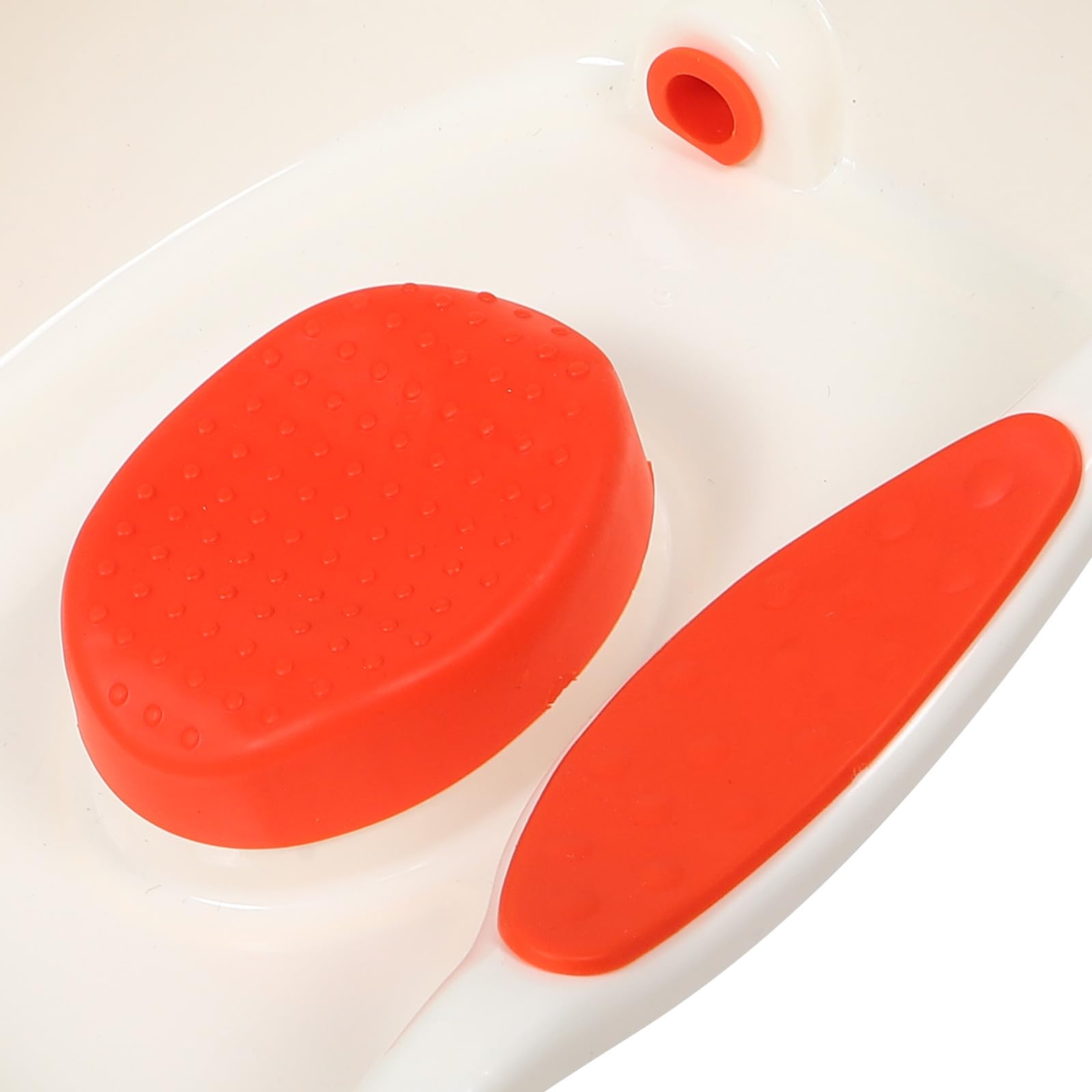 Lavatesta Portatile a Circolazione D'acqua, Struttura Reclinabile U | Bacinella Shampoo Bianca in Plastica, Pulizia Semplice e Drenaggio Rapido, per Saloni e Strutture Assistenziali